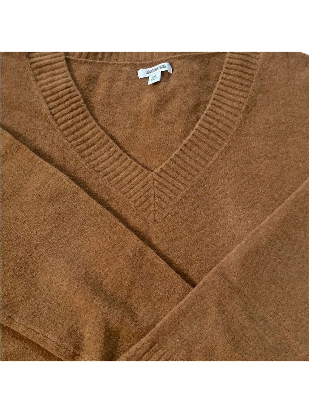 Men's V-Neck Sweater XXL Toffee Brown - Picture 8 of 8